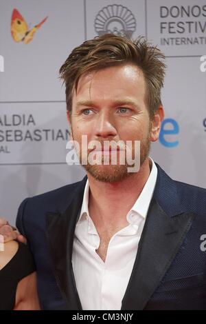 27. September 2012 - San Sebastian, besucht Baskenland, Spanien - schottische Schauspieler Ewan McGregor die Donosti Lifetime Achievement Award Gala des 60. San Sebastian International Film Festival im Kursaal Palace am 27. September 2012 in San Sebastian, Spanien. Stockfoto