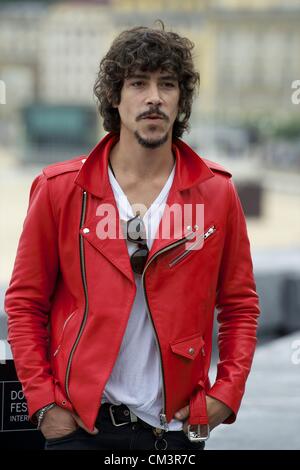 28. September 2012 - San Sebastian, besucht Baskenland, Spanien - spanischer Schauspieler OSCAR JAENADA die "¡Atraco!" Photocall im Kursaal Palace während der 60. San Sebastian International Film Festival in San Sebastian. (Bild Kredit: Jack Abuin/ZUMAPRESS.com ©) Stockfoto