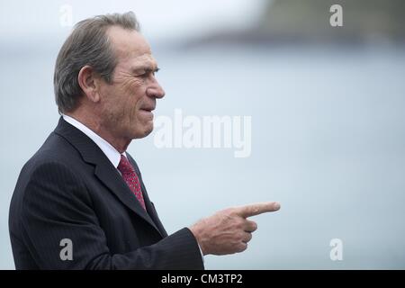 28. September 2012 - San Sebastian, besucht Baskenland, Spanien - Schauspieler TOMMY LEE JONES die "Hope Springs" Photocall im Kursaal Palace während der 60. Internationalen Filmfestspiele von San Sebastian. (Bild Kredit: Jack Abuin/ZUMAPRESS.com ©) Stockfoto