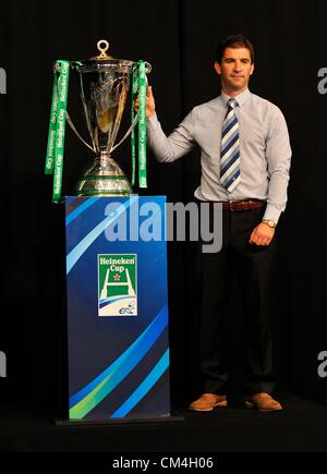 01.10.2012. London, England. Gareth Baber der Cardiff Blues in der UK Heineken Cup und Amlin Challenge Cup Saison starten bei SKY Studios auf 1. Oktober 2012 in London, England. Stockfoto