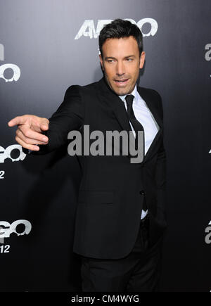 Ben Affleck bei der Filmpremiere für "Argo" in Beverly Hills, CA 4. Oktober 2012. USA. Stockfoto