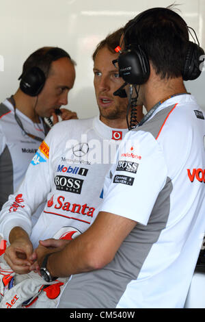 Suzuka, Japan. 5. Oktober 2012. Jenson Button (McLaren), 5. Oktober 2012 - F1: während der Japan Formel Eins Grand Prix Training in Suzuka Circuit in Suzuka, Japan.   (Foto: AFLO SPORT) Stockfoto