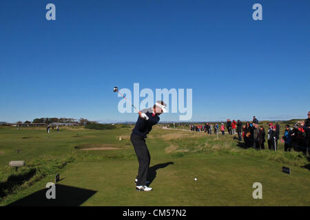 7. Oktober 2012. St. Andrews, Schottland. Raphael Jacquelin (FRA) beim konkurrieren in der letzten Runde der Europäischen Tour Alfred Dunhill Links Championship Golf-Turnier, gespielt auf The Old Course St Andrews. Obligatorische Kredit: Mitchell Gunn/ESPA Stockfoto