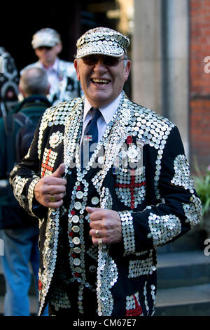 14. Oktober 2012, ernten Pearly Kings & Queens Festival St. Pauls Kirche, Covent Garden, London, UK. Stockfoto