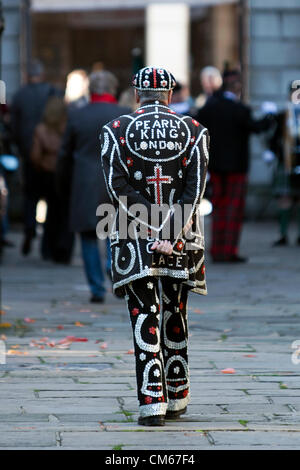 14. Oktober 2012, ernten Pearly Kings & Queens Festival St. Pauls Kirche, Covent Garden, London, UK. Stockfoto