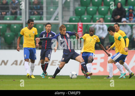 Keisuke Honda (JPN), 16. Oktober 2012 - Fußball /Soccer: Internationale Freundschaftsspiel zwischen Japan - Brasilien am Stadion Wroclaw, Breslau, Polen.  (Foto von YUTAKA/AFLO SPORT) [1040] Stockfoto