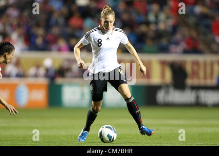 20.10.2012. Chicago, USA.  Kim Kulig (GER). Das USA Frauen Nationalmannschaft bestritt eine Frauen internationale Freundschaftsspiel Deutschland Frauen Nationalmannschaft im Toyota Park in Bridgeview, Illinois. Das Spiel endete mit einem 1: 1-Unentschieden. Stockfoto