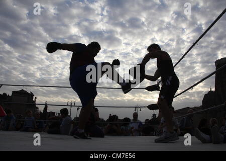 Rom, Italien. 21. Oktober 2012 Sport und Street Spiele Tag auf via dei Fori Imperiali Straße in Rom Italien Stockfoto