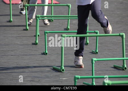 Rom, Italien. 21. Oktober 2012 Sport und Street Spiele Tag auf via dei Fori Imperiali Straße in Rom Italien Stockfoto