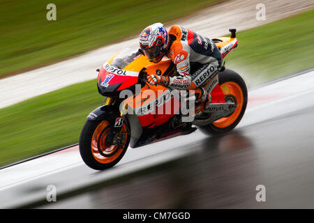 Sepang International Circuit (sic!), Malaysia, 21. Oktober 2012.  MotoGP-Fahrer Casey STONER während der 2012 Malaysian Motorcycle Grand Prix. Stockfoto