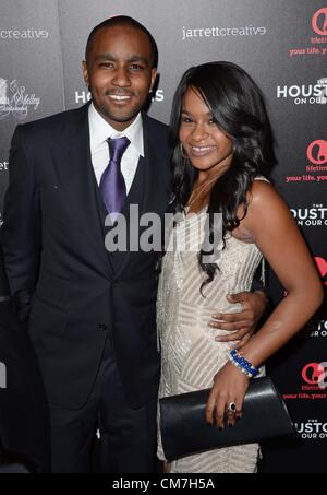 New York, USA. 22. Oktober 2012. Nick Gordon, Bobbi Kristina Brown im Ankunftsbereich für THE HOUSTONS: ON OUR OWN Premiere Party, Tribeca Grand Hotel, New York, NY 22. Oktober 2012. Foto von: Derek Sturm/Everett Collection Stockfoto