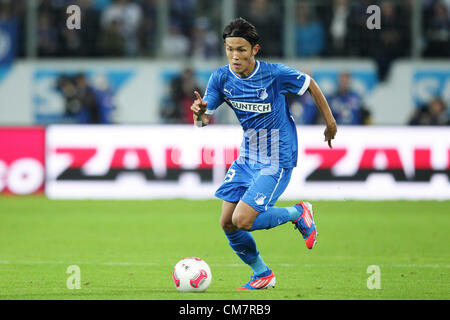 Takashi Usami (Hoffenheim), 19. Oktober 2012 - Fußball / Fußball: Takashi Usami Hoffenheim in Aktion während der Bundesliga-match zwischen TSG 1899 Hoffenheim 3: 3-SpVgg Greuther Fürth am Rhein-Neckar-Arena in Sinsheim, Deutschland. (Foto: AFLO) [2268] Stockfoto