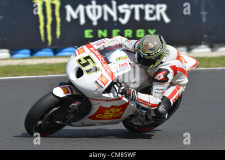 26.10.2012 Phillip Island, Melbourne, Australia.Michele Pirro Reiten seine FTR / Honda CBR für team San Carlo Gresini CRT während der Praxis Runden der Luft Asien australische Moto GP auf Phillip Island Circuit. Stockfoto