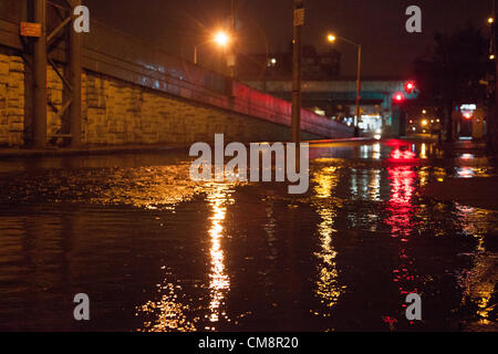 29. Oktober 2012. Überschwemmungen durch Hurrikan Sandy in New York City, USA. Stockfoto