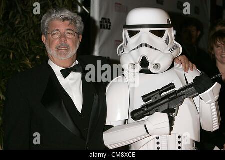 30. Oktober 2012 - Los Angeles, Kalifornien, USA - Disney verkündete es 4,5 Milliarden Dollar für Lucasfilm bezahlen. Bild: 15. Mai 2005 - GEORGE LUCAS auf der Party nach der Star Wars-Premiere auf dem Cannes film Festival. (Kredit-Bild: © Roger Harvey/Globe Photos/ZUMAPRESS.com) Stockfoto