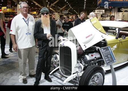 Richard Varner, Billy Gibbons von ZZ Top in Anwesenheit für 2012 SEMA Show - di, Las Vegas Convention Center, Las Vegas, NV 30. Oktober 2012. Foto von: James Atoa/Everett Collection/Alamy live-Nachrichten. USA. Stockfoto