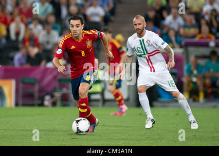 Xavi (ESP), 27. Juni 2012 - Fußball / Fußball: UEFA EURO 2012 Halbfinale Spiel zwischen Spanien 0(2-4) 0 Portugal im Donbass Arena in Donezk, Ukraine. (Foto von Maurizio Borsari/AFLO) Stockfoto