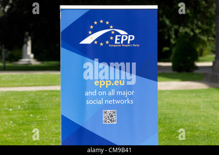 EU-Gipfel, Academie Royal de Belgique, Brüssel. 28.06.2012 zeigt Bild der PPE Party treffen in Brüssel im Academie Royal de Belgique. Stockfoto