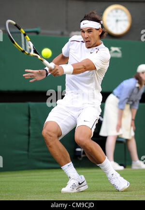 RAFAEL NADAL Spanien der ALL ENGLAND TENNIS CLUB WIMBLEDON LONDON ENGLAND 28. Juni 2012 Stockfoto