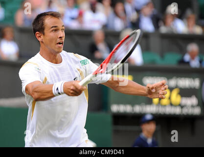 LUKAS ROSOL Tschechien der ALL ENGLAND TENNIS CLUB WIMBLEDON LONDON ENGLAND 28. Juni 2012 Stockfoto