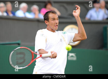 LUKAS ROSOL Tschechien der ALL ENGLAND TENNIS CLUB WIMBLEDON LONDON ENGLAND 28. Juni 2012 Stockfoto