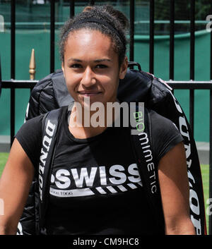 Heather Watson verlässt Ausbildung, Wimbledon, LONDON, 29.06.12 Stockfoto