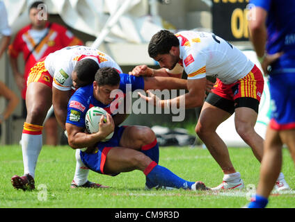 Stobart Super League Spieltag 19 gespielt am 30. Juni 2012 zwischen Katalanisch Drachen Perpignan - Wakefield Wildcats (Perpignan, Frankreich) Stockfoto