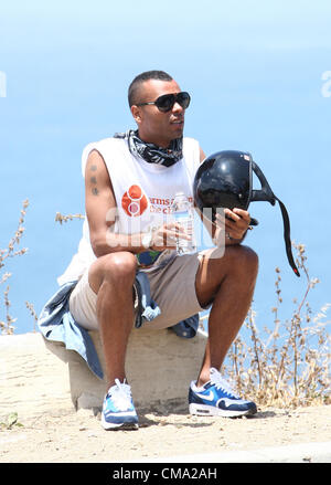 ASHLEY COLE SHAUN WRIGHT-PHILLIPS & FREUNDE SCHWEIN LOS ANGELES FÜR EINEN GUTEN ZWECK UNTERSTÜTZT VON EAGLERIDER MOTORCYCLE RENTAL & TOUREN. BENI Stockfoto