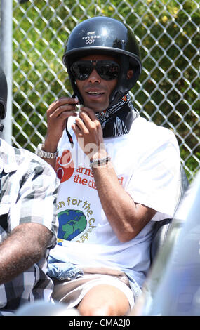 ASHLEY COLE SHAUN WRIGHT-PHILLIPS & FREUNDE SCHWEIN LOS ANGELES FÜR EINEN GUTEN ZWECK UNTERSTÜTZT VON EAGLERIDER MOTORCYCLE RENTAL & TOUREN. BENI Stockfoto