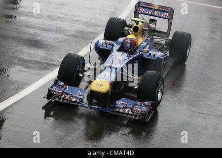 06.07.2012 Towcester, England.  Formel 1 GP, Großbritannien in Silverstone 06.07.2012, Mark Webber, Red Bull Racing Stockfoto