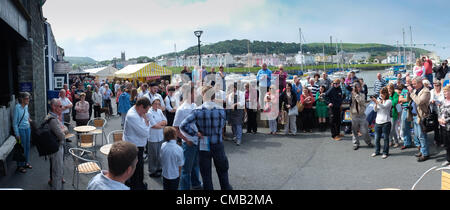 Cardigan Bay Seafood Festival, Aberaeron, Ceredigion, 8. Juli 2012 Foto © Keith Morris Stockfoto