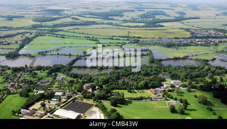 Hochwasser Luftbilder der Dorchester Umgebung Dorset. Großbritannien.  BILD VON: DORSET MEDIENDIENST Stockfoto