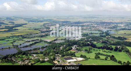 Hochwasser Luftbilder der Dorchester Umgebung Dorset. Großbritannien.  BILD VON: DORSET MEDIENDIENST Stockfoto