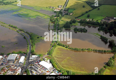 Hochwasser Luftbilder der Dorchester Umgebung Dorset. Großbritannien.  BILD VON: DORSET MEDIENDIENST Stockfoto