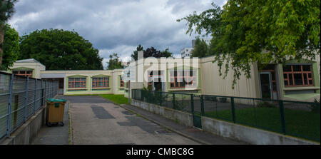 Paris, Frankreich, Gymnasium in den Vororten, Charles per-rault, in Vitry-sur-seine, Tatortgebäude Stockfoto