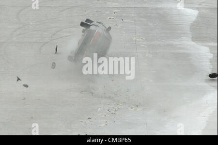 RICHARD HAMMOND RICHARD HAMMOND CRASH-KURS. Dreharbeiten der BBC TV SHOW LOS ANGELES Kalifornien USA 12. Juli 2012 Stockfoto