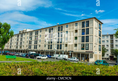 Drancy, Frankreich, öffentliches Wohnungsbauprojekt in Vororten, Camp Drancy, Holding Place, wo im Zweiten Weltkrieg, Nazi-Deportationen von Juden und anderen für Ausländer, 1941, in deutsche Todeslager, Wohnungsprojekte, einkommensschwache Nachbarschaft stattfanden Stockfoto