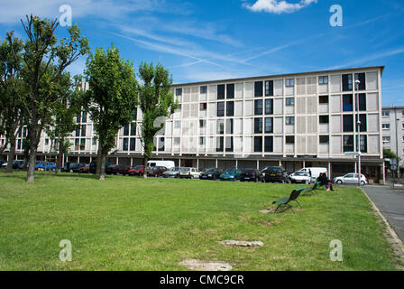 Drancy, Frankreich, öffentliches Wohnungsprojekt in Vororten, Camp Drancy, Veranstaltungsort, wo im Zweiten Weltkrieg Nazi-Deportationen von Juden und anderen für Ausländer, 1941, in deutsche Vernichtungslager, hlm frankreich, Sozialwohnungsprojekte, Niedriglohnviertel, seine saint denis baut Armutswohnungen in frankreich auf Stockfoto