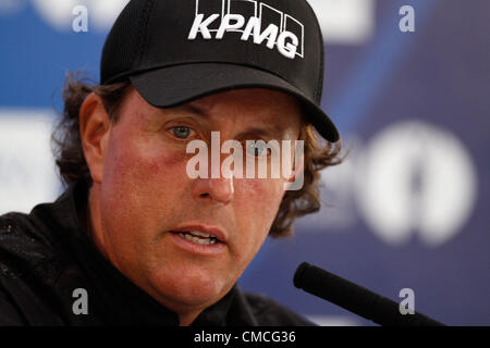 PHIL MICKELSON PRESSEKONFERENZ LYTHAM & ST. ANNES LANCASHIRE ENGLAND 17. Juli 2012 Stockfoto