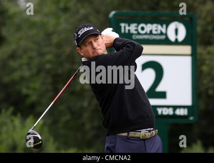 Donnerstag, 19. Juli 2012. Lytham und St. Annes, England, UK. Südafrikanische Tim Clark in Aktion in der ersten Runde der Open Golf Championship vom Royal Lytham St Annes Kurs in Lancashire. Stockfoto