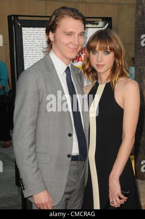 19. Juli 2012 - Los Angeles, Kalifornien, USA - Paul Dano, Zoe Kazan, die Teilnahme an der Los Angeles-Premiere von "Ruby Sparks'' Held an Egyptian Theatre in Hollywood, Kalifornien am 19. Juli 2012. 2012 (Kredit-Bild: © D. Long/Globe Photos/ZUMAPRESS.com) Stockfoto