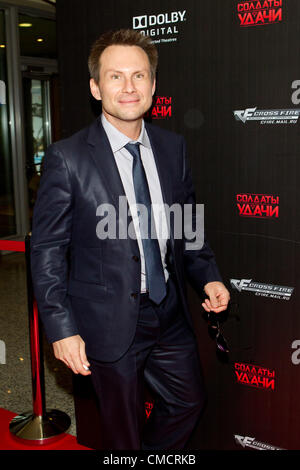 18. Juli 2012 - Moskau, Russland - Juli 18,2012. Moskau, Russland. Soldiers Of Fortune premiere in Moskau. Im Bild: Schauspieler Christian Slater (Credit-Bild: © PhotoXpress/ZUMAPRESS.com) Stockfoto