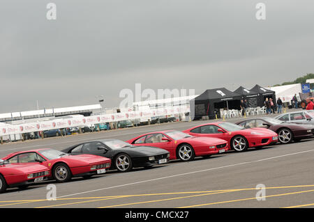 20. Juli 2012, anzeigen Silverstone im Vereinigten Königreich den Ferrari in Silverstone Classic 2012 Stockfoto