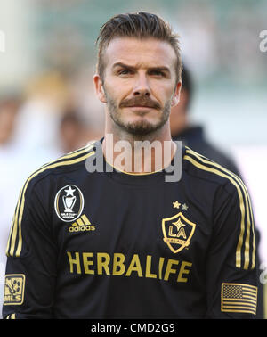 DAVID BECKHAM LA GALAXY V CHIVAS USA. MLS CARSON LOS ANGELES Kalifornien USA 21. Juli 2012 Stockfoto