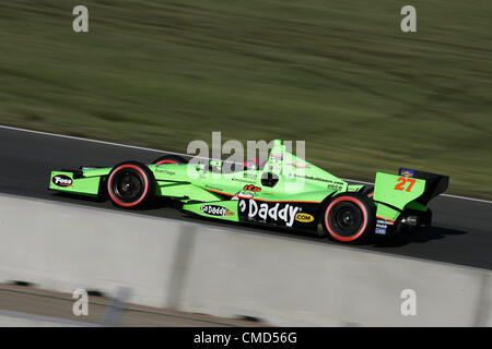 22. Juli 2012 - Edmonton, Alberta, Kanada - IZOD Indycar Series, Indy Edmonton, Edmonton, AB, Kanada, 20.-22. Juli 2012 JAMES HINCHCLIFFE, Andretti Autosport. (Kredit-Bild: © Ron Bijlsma/ZUMAPRESS.com) Stockfoto