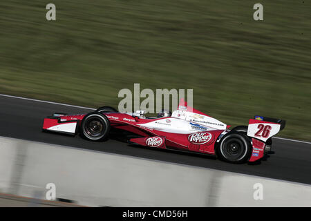 22. Juli 2012 - Edmonton, Alberta, Kanada - IZOD Indycar Series, Indy Edmonton, Edmonton, AB, Kanada, 20.-22. Juli 2012 MARCO ANDRETTI, Andretti Autosport. (Kredit-Bild: © Ron Bijlsma/ZUMAPRESS.com) Stockfoto