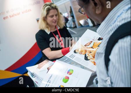 Der Global Fund-Stand auf der 2012 Internationale AIDS-Konferenz in Washington, D.C. am Montag. Stockfoto