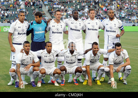 USA. 24.07.2012., Kalifornien.  Tottenham-Posen für ihre Teamfoto während einer internationalen freundlich Fußball match zwischen Tottenham Hotspur und die Los Angeles Galaxy im Home Depot Center in Carson, Kalifornien. Stockfoto