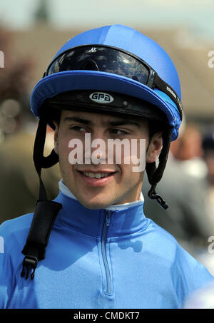 THOMAS BROWN JOCKEY SOUTHWELL RACECOURSE SOUTHWELL ENGLAND 23. Juli 2012 Stockfoto