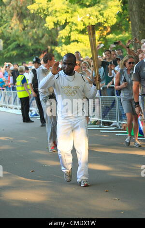 London Olympischen Fackellauf Stockfoto